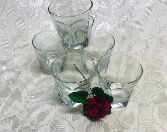 Anchor Hocking Whiskey Glass,  Sybil On The Rocks Whiskey Tumblers, Barware Tumblers