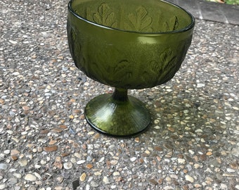 Green FTD Oak Leaf Vase,  Candy Dish,  Shabby Chic