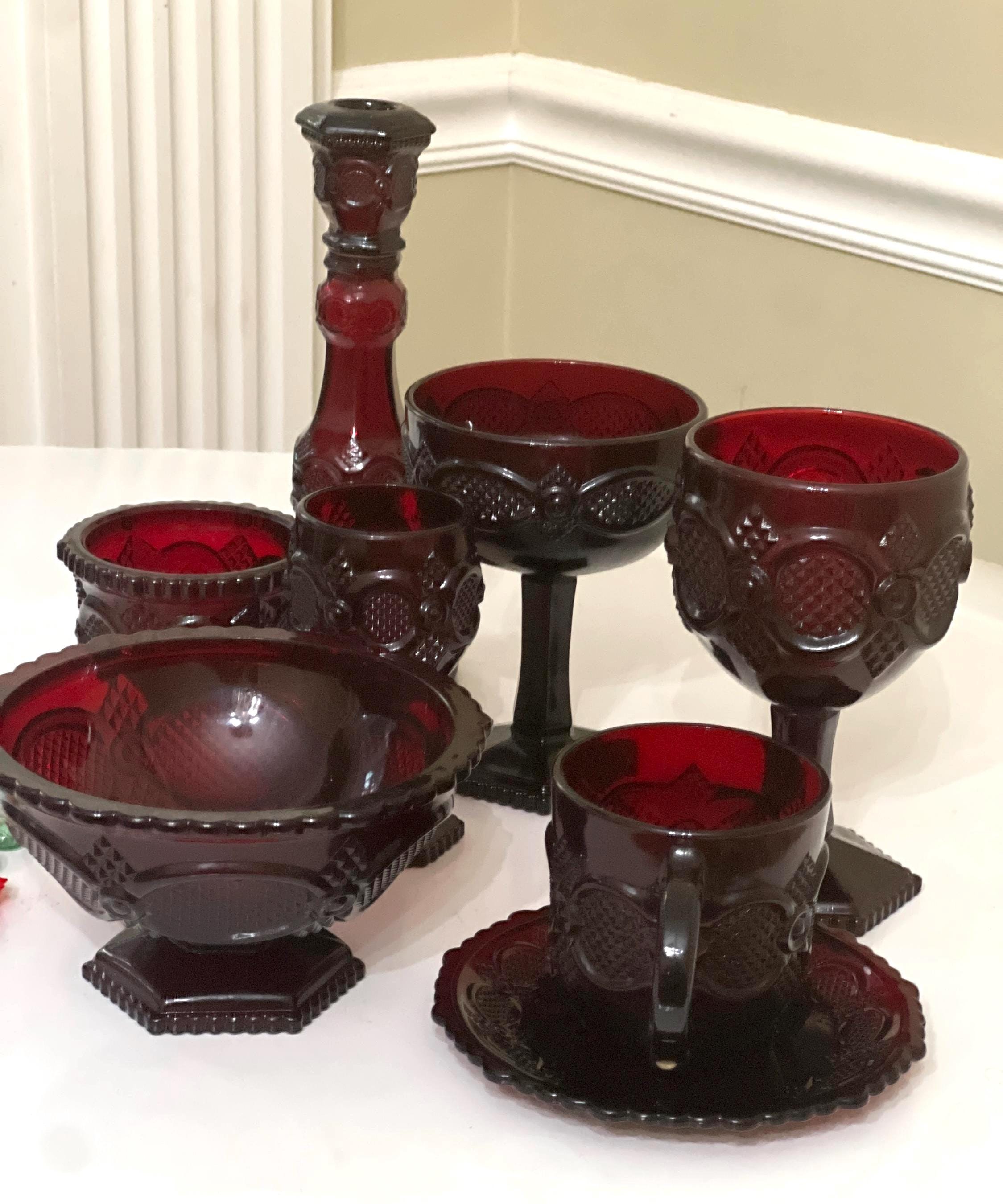 Vintage avon ruby red 1876 cape cod collection - Etsy 日本