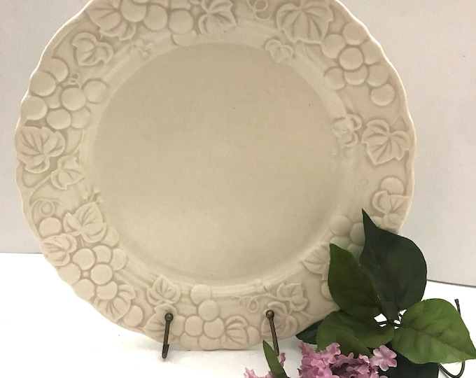 Metlox Vintage Dinner Plate, Poppy Trail, Antique Grape and Leaves Embossed