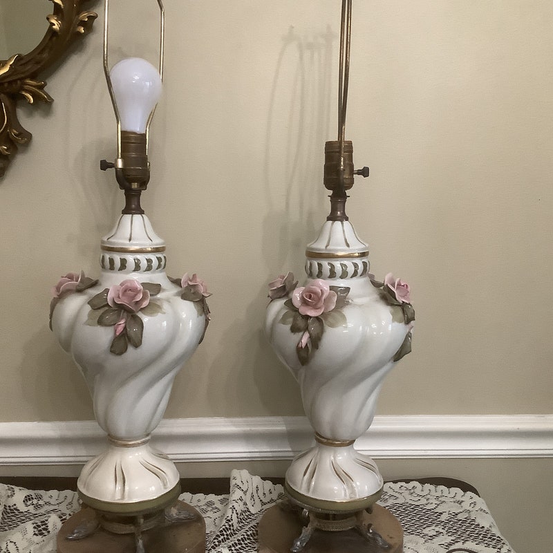 Roses Porcelain Lamp - Etsy
