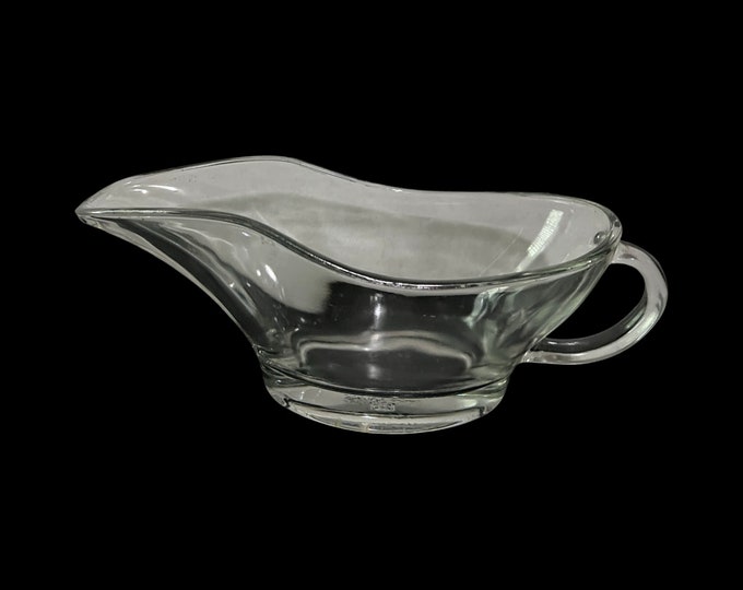 Anchor Hocking Clear Gravy Boat/ Sauce Boat, Thanksgiving Gravy Boat