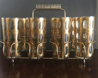 Culver PISA Highball Tumblers, Barware/Vintage Cocktail Glass/ Gift for Him