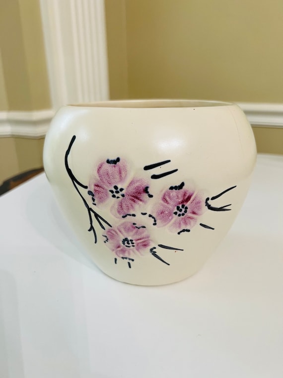 Rare Mccoy Pottery Planter: Vintage White Dogwood Flower Pot - Etsy