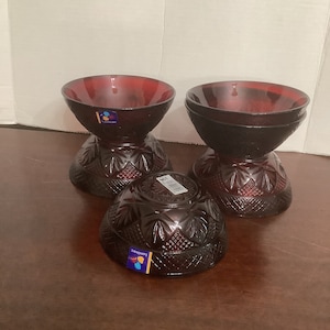 Luminarc, Ruby Red Salad, Cristal D’Arques Durand Ruby Red Salad Bowl