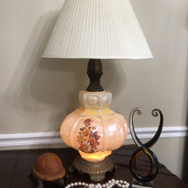 MId-Century Modern Hollywood Regency  Carl Falkenstein Iridescent Table Lamp