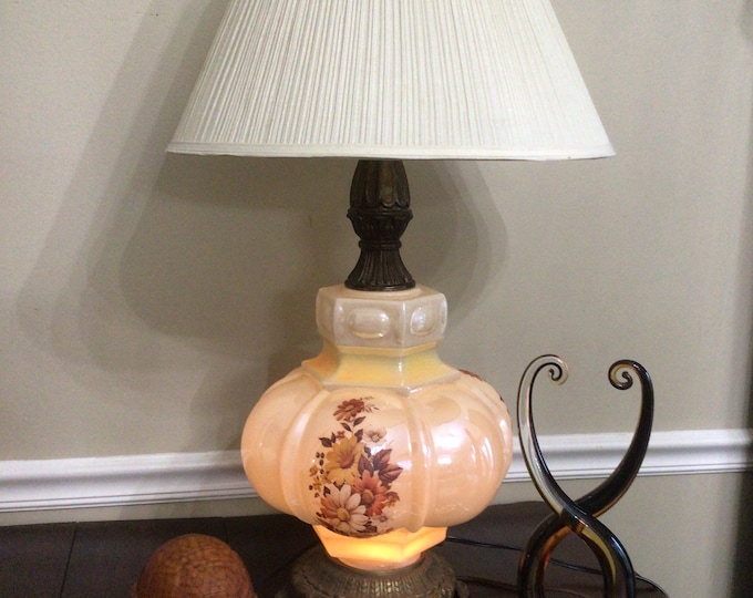 MId-Century Modern Hollywood Regency  Carl Falkenstein Iridescent Table Lamp