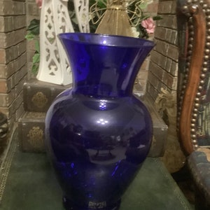 Vintage Kobaltblaue Vase/ Anchor Hocking