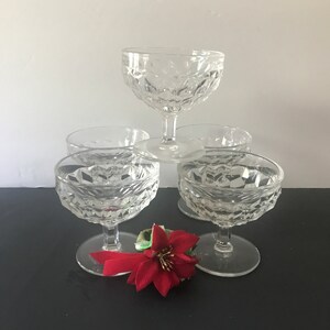 Vintage Fostoria American Sherbet Glass Clear Cube Motif