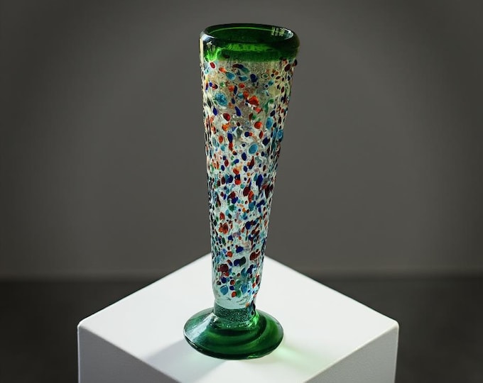 Art Glass Bud Vase/ Blown Glass/ Made in Mexico