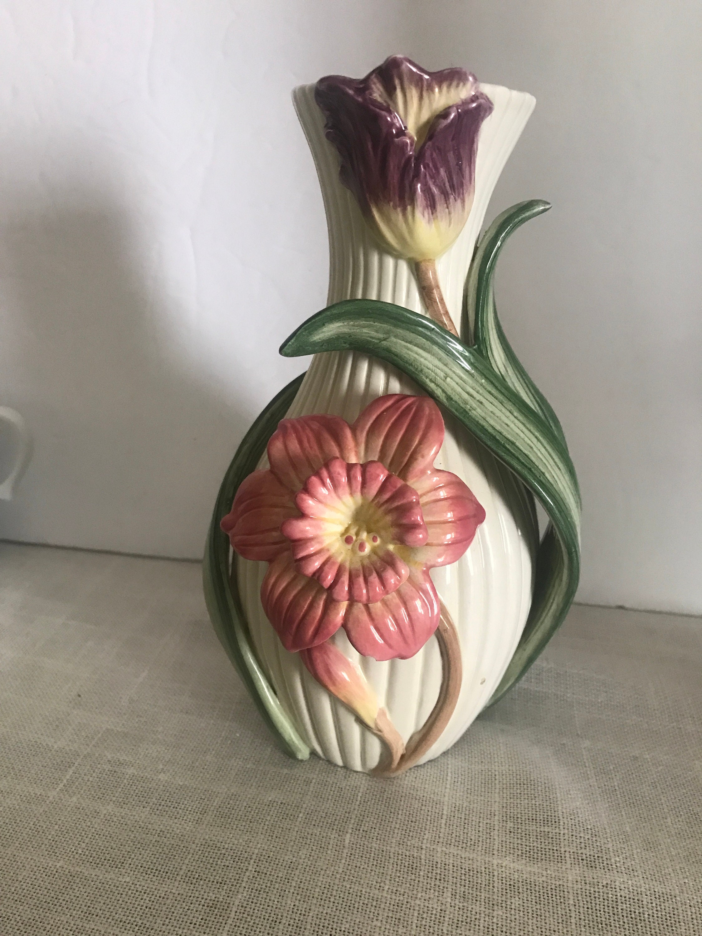 Vintage Fitz and Floyd Vase Daffodil Classics Collection
