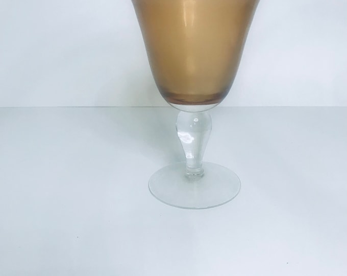 Vintage Artland Amber Goblets, Hand.Blown Amber Goblets