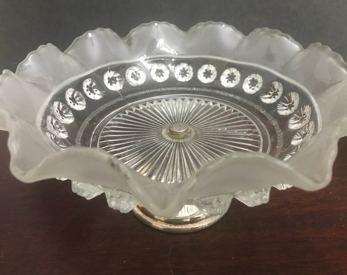Three Davidson Blackberry Prunt Serving Bowls, Candy Dish, Display Decor