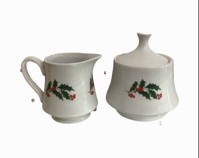 Sugar and Creamer with Cover by Alco Industries Made in China