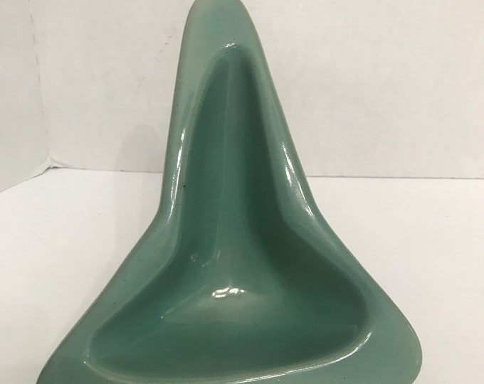 Mosaic Tile Teal  Ashtray,  Ceramic Mid Century Modern Ashtray, Rare Ashtray