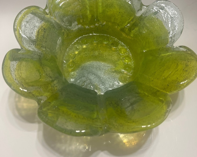 Ashtray/ Cigar, Cigarettes, Catchall, Man Cave, Gift/ Art Glass/Vintage Ashtray