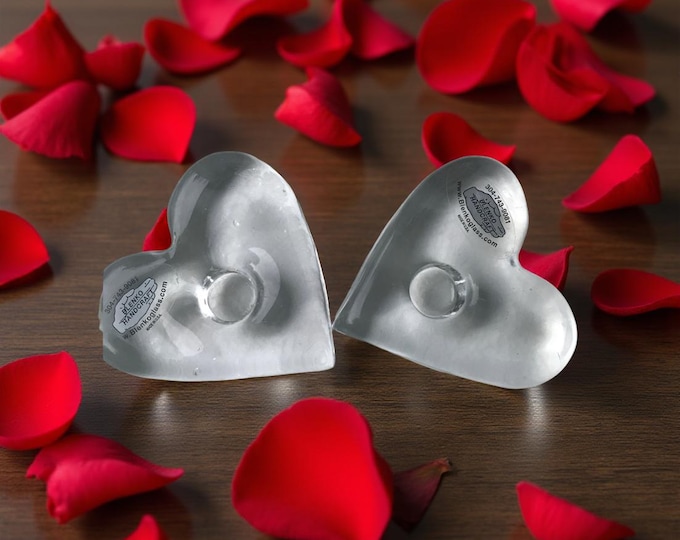 Blenko Heart Shape Candlestick Holder/ Gift