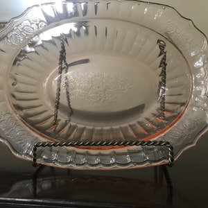 Anchor Hocking Mayfair Open Rose Pink Depression Dish