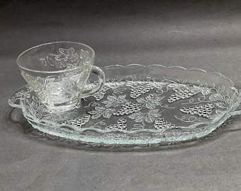 ヴィンテージ アンカーホッキング 8ピース ガラス スナックセット