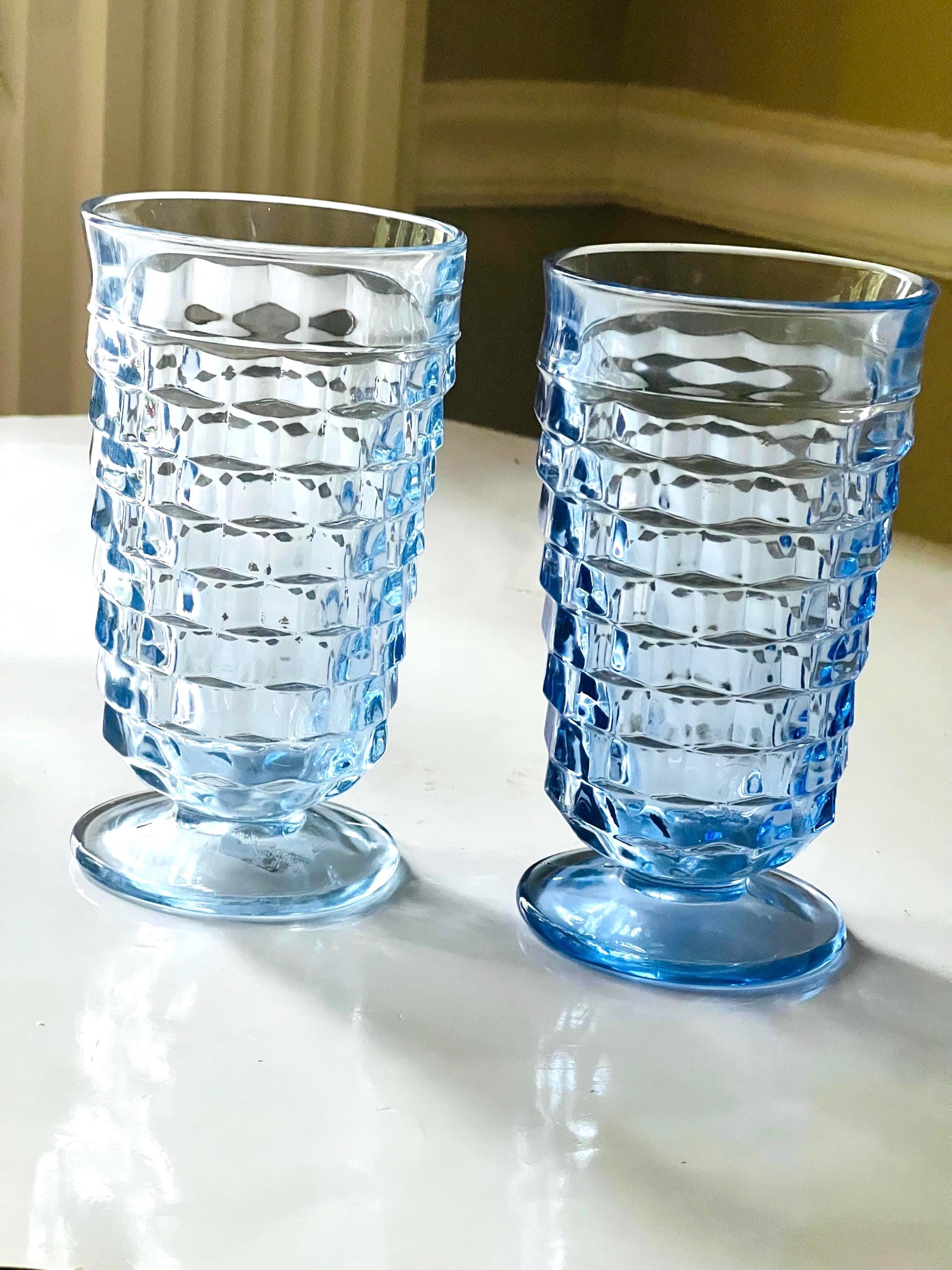 ヴィンテージ ライトブルー インディアナ ガラス タンブラー