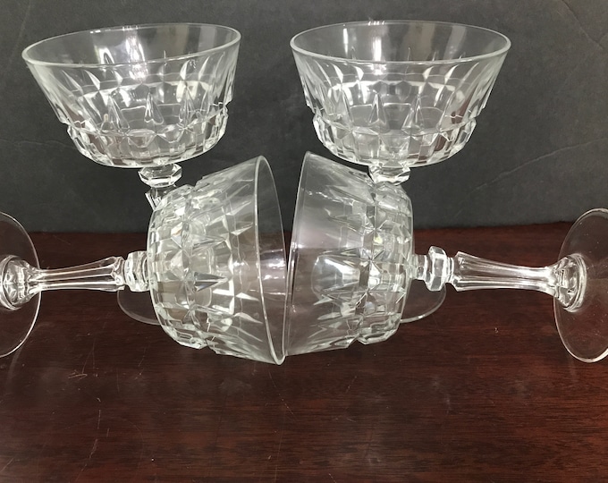 Champagne Glass/ Tall Sherbet Glasses,  Chantelle by Cristal D’Arques-Durand / Wedding/ Toasting/ Anniversary