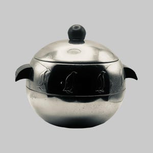 West Bend Penguin Ice Bucket Server with Bakelite Handles