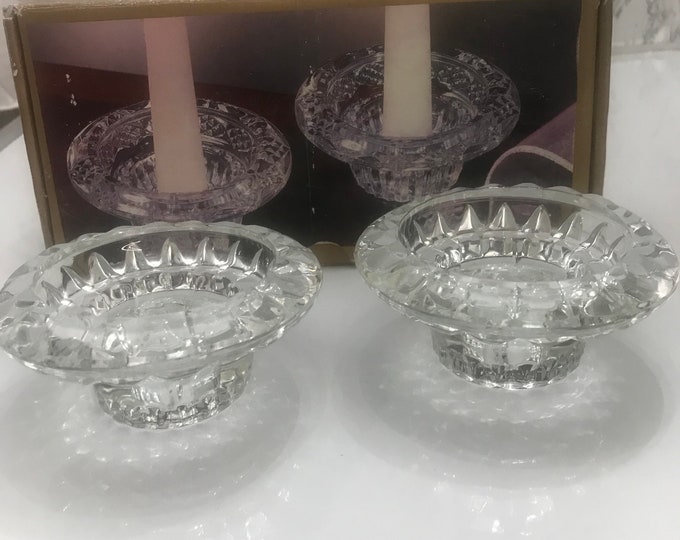 Crystal Clear Manhattan Candle Holder,  Moonlight Crystal Candle Stick Holders 2