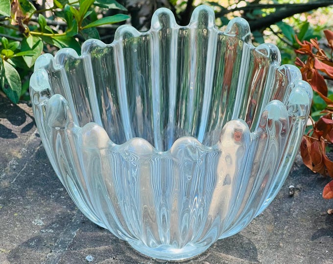 Vintage Seven-Inch Rib Crystal Bowl