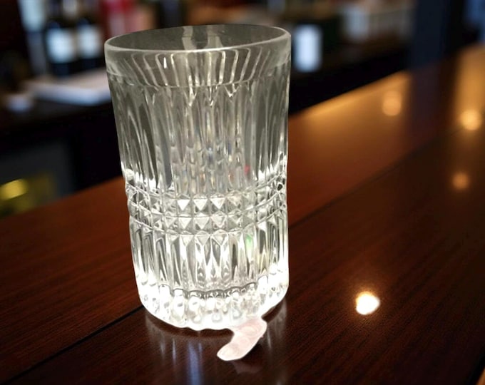 Vintage Fostoria Aspen Highball Tumbler: Diamond Cut Crystal Barware