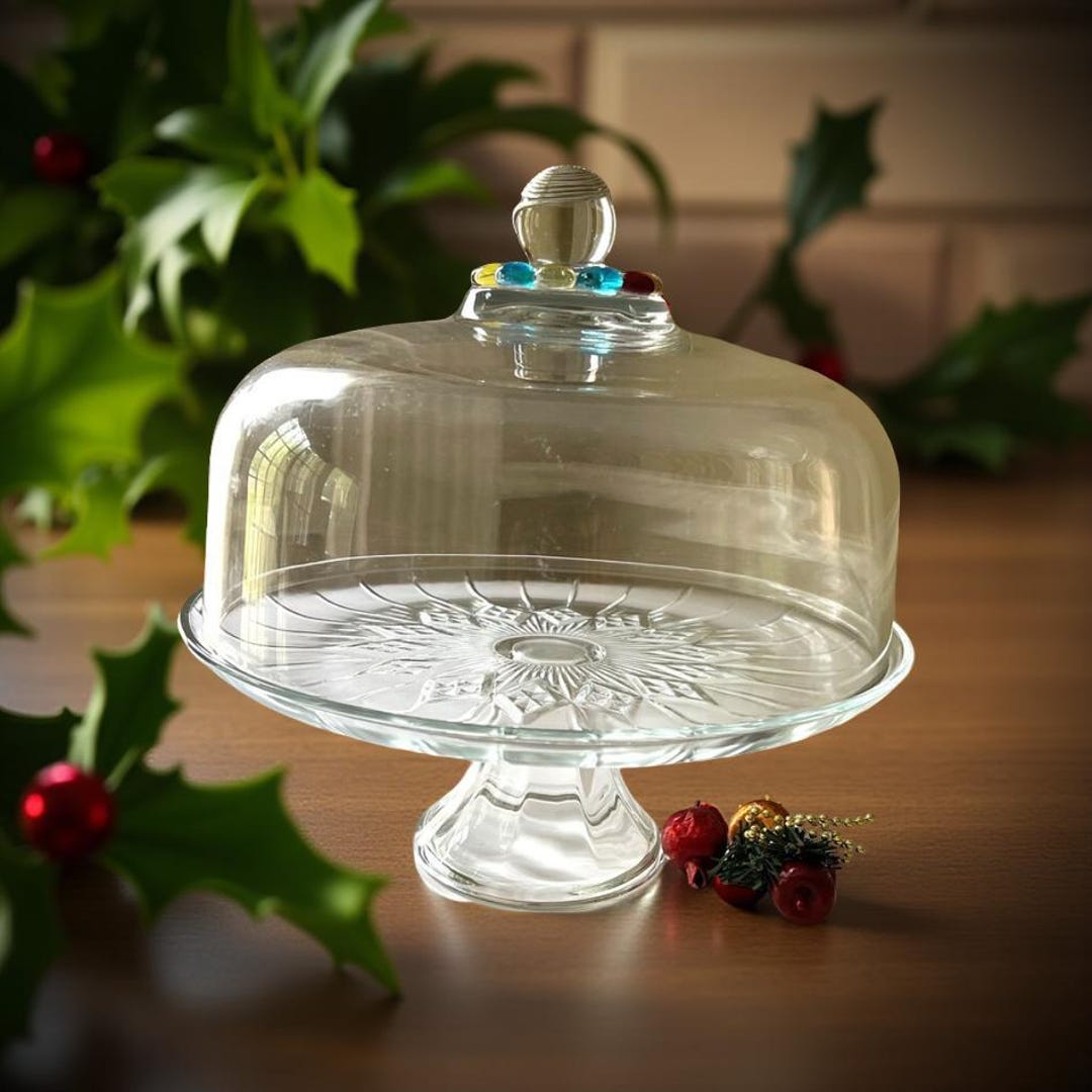 Anchor Hocking Footed Cake Stand Canfield With A Dary Rees