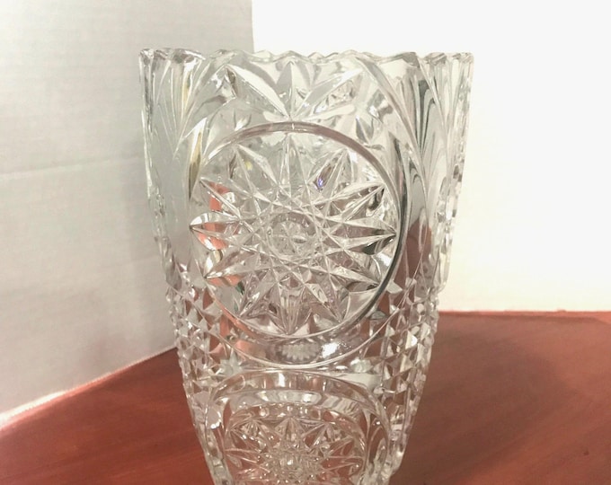 American Brilliant  Vintage Vase, Fresh Flower Vase, Giftware