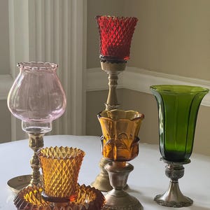 Vintage Tulip Candle Holders - Etsy