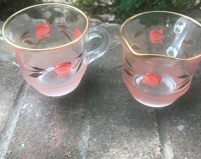 Bartlett Collins Creamer and Sugar Bowl Set 1950