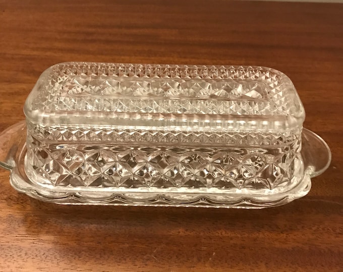 Anchor  Hocking Wexford One-Fourth Pound Butter Dish