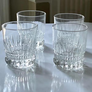 Crystal D&#39;Arques-Durand Barcelona Tumblers: Vintage On The Rocks Glasses, Set of 4