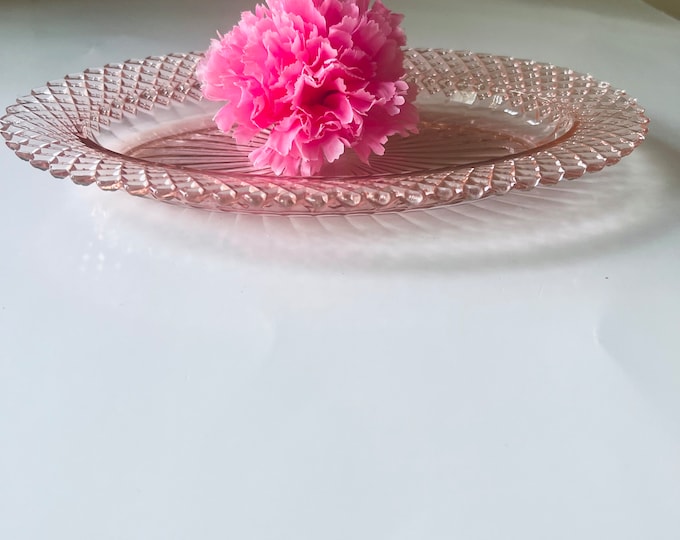 Vintage Pink Depression Glass Celery Tray / Anchor Hocking Miss America Collection