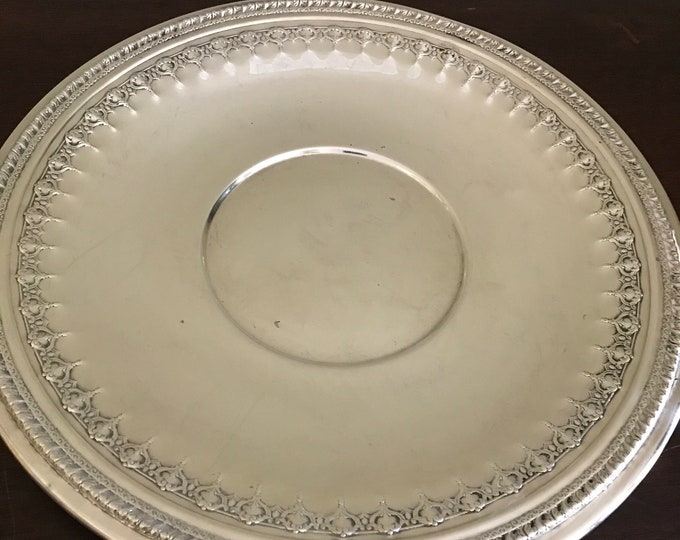 Silver Plated Platter Reed and Barton Riviera Hollowware 1222
