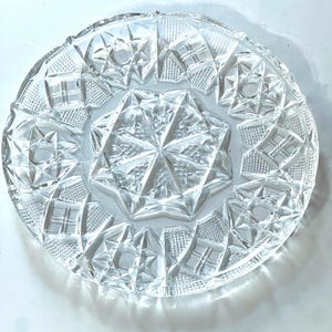 Fostoria Heritage Salad Plates, Vintage Salad Clear Plates, Dessert Plates