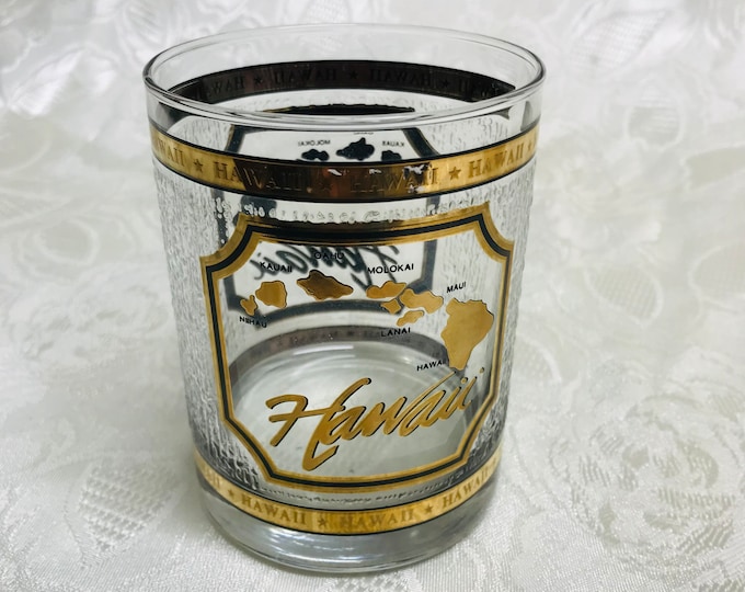 Vintage Hawaii On The Rocks Glass/ Tumbler/ Barware/ Gift