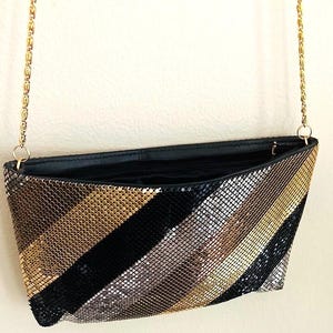 Aluminum Mesh Evening Bag, Clutch Black, Gold, and  Silver Evening Bag