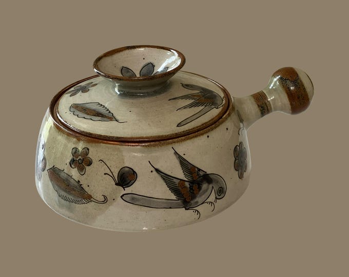 Vintage Ken Edwards Tonala Covered Casserole Dish, Mexico Artist Pottery, Giftware