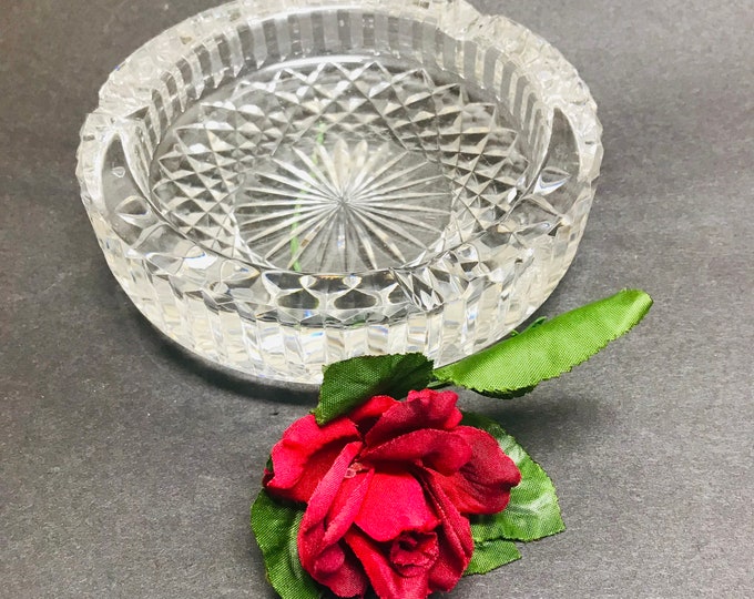 Crystal Ash Tray/ Cigar Holder, Bar Ash Tray