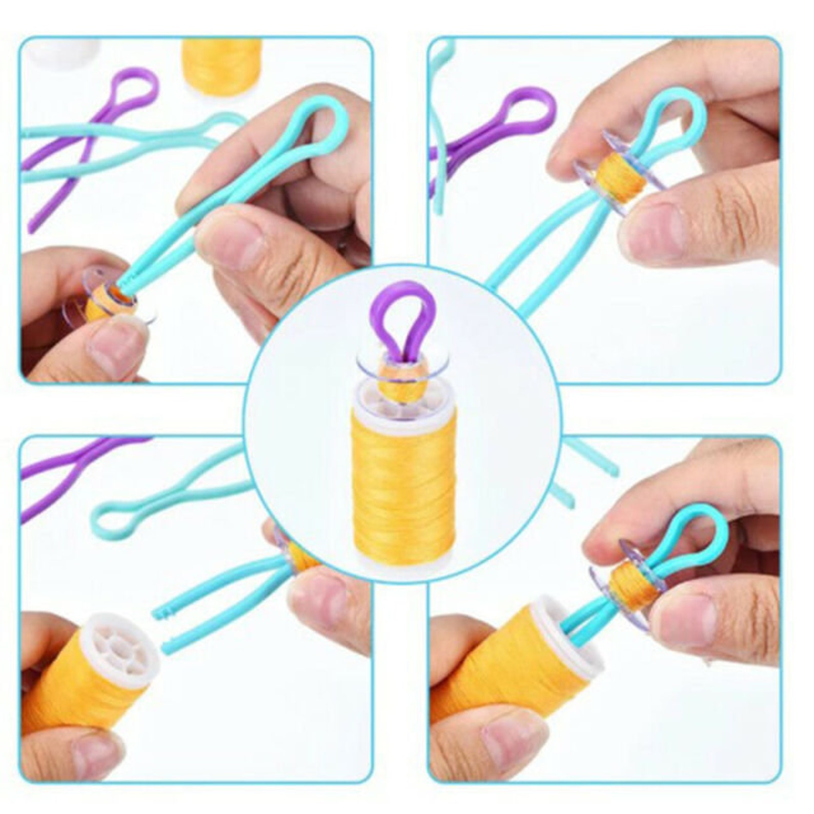 Plastic Bobbin Pins 5 per Pack in Three Colors Etsy