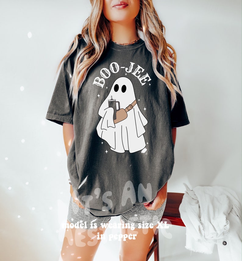 Boo Jee Halloween Shirt Comfort Colors Shirt Trendy image 1