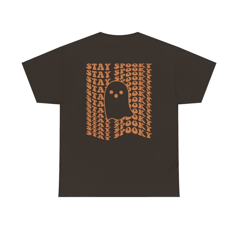Stay Spooky Halloween Shirt, Cute Ghost Tee, Trendy Fall Shirt, Retro Halloween TShirt, Aesthetic Clothes, Preppy Y2k, Words on Back image 7