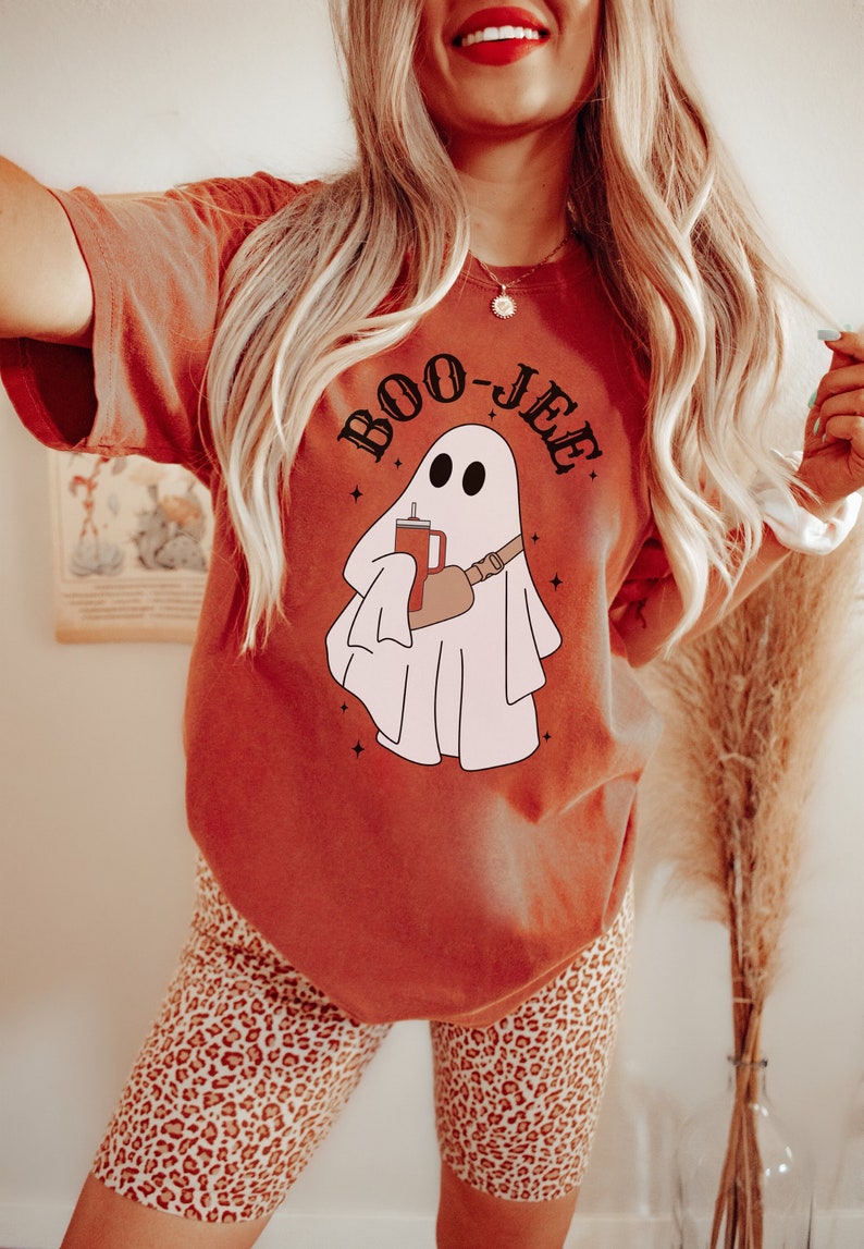 Boo Jee Halloween Shirt Comfort Colors Shirt Trendy image 4