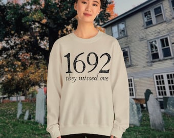 1692 They Missed One Crewneck Sweatshirt, Sanderson Witch Sweatshirt, Halloween Sweatshirt, Gift for Halloween, Spooky Season Sweatshirt
