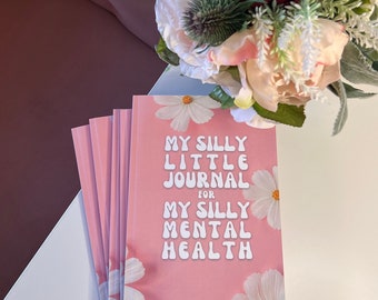 My Silly Little Journal for my Silly Mental Health, Therapy Journal, Daily Check-in Journal Wellness, Gift for therapist, Health Tracker