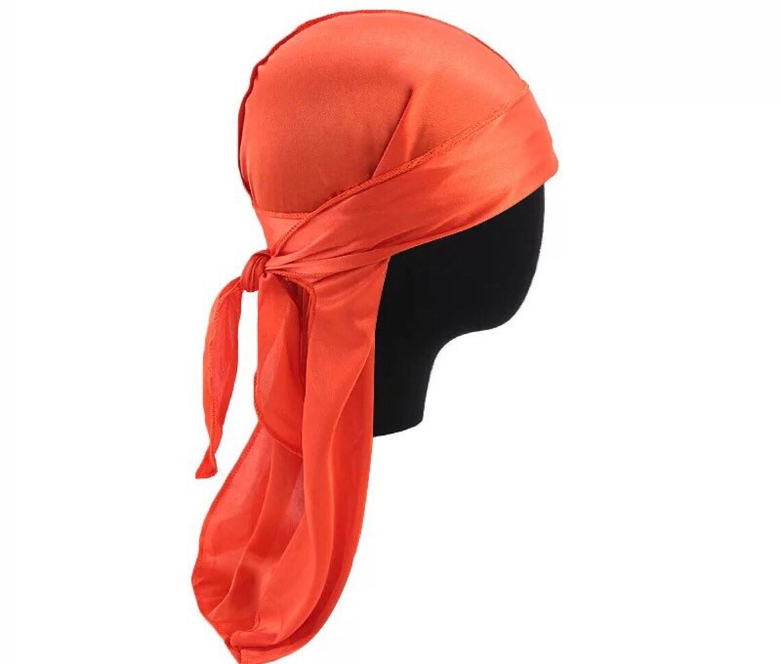 High Quality Orange Silk Durag Etsy