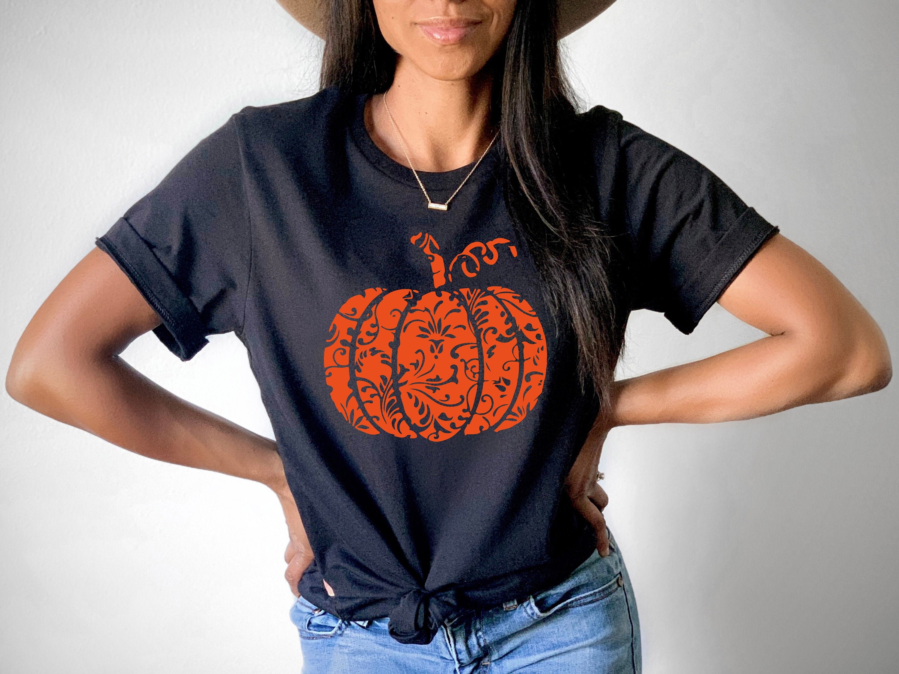 Floral Pumpkin Shirt Halloween Shirt Halloween Pumpkin | Etsy